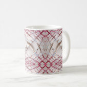 abstraktes rosa unregelmäßiges gewelltes kaffeetasse (VorderseiteRechts)