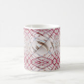 abstraktes rosa unregelmäßiges gewelltes kaffeetasse (Mittel)