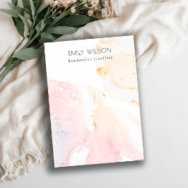 Abstraktes rosafarbenes Farbtönchen Visitenkarte