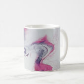 Abstraktes rosafarbenes Muster. Kaffeetasse (VorderseiteRechts)