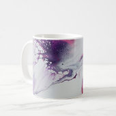 Abstraktes rosafarbenes Muster. Kaffeetasse (Vorderseite Links)