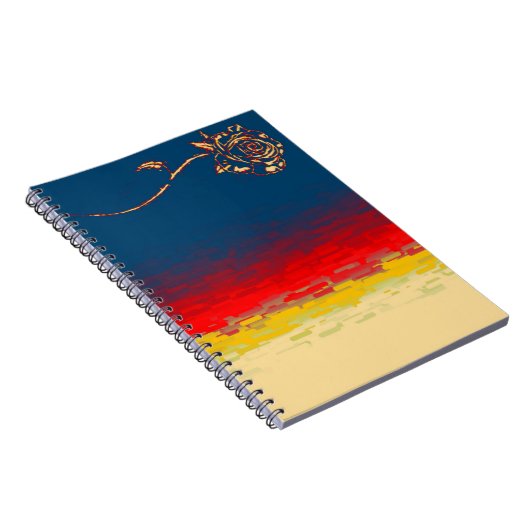 Abstraktes Rose-Notebook Notizblock (Rechte Seite)