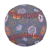 Abstraktes Rosenfeldmuster Baseball (Vorderseite)