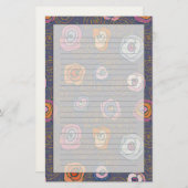 Abstraktes Rosenfeldmuster Briefpapier (Vorne/Hinten)