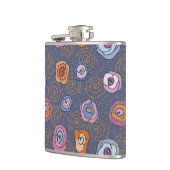 Abstraktes Rosenfeldmuster Flachmann (Links)