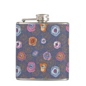 Abstraktes Rosenfeldmuster Flachmann (Vorderseite)