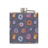 Abstraktes Rosenfeldmuster Flachmann (Rückseite)