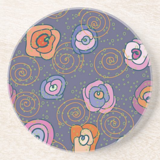 Abstraktes Rosenfeldmuster Getränkeuntersetzer (Vorne)