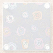 Abstraktes Rosenfeldmuster Glasuntersetzer (Rückseite)