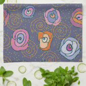 Abstraktes Rosenfeldmuster Handtuch (Gefaltet)