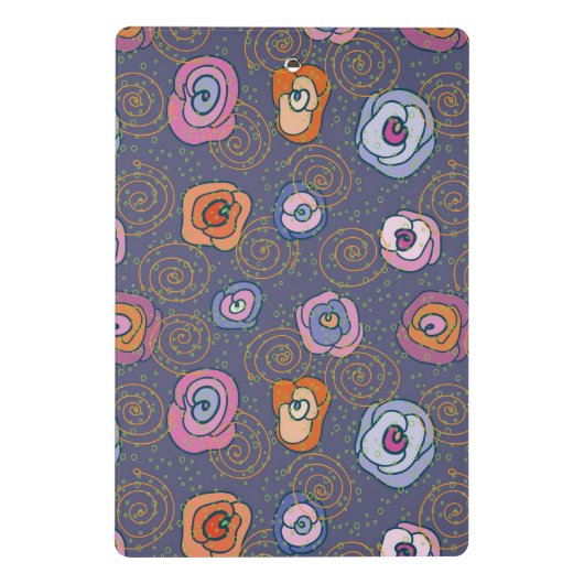 Abstraktes Rosenfeldmuster Mini Klemmbrett (Rückseite)