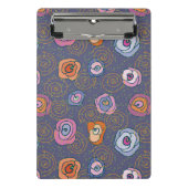 Abstraktes Rosenfeldmuster Mini Klemmbrett (Vorderseite)