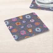 Abstraktes Rosenfeldmuster Rechteckiger Pappuntersetzer (angewinkelt)