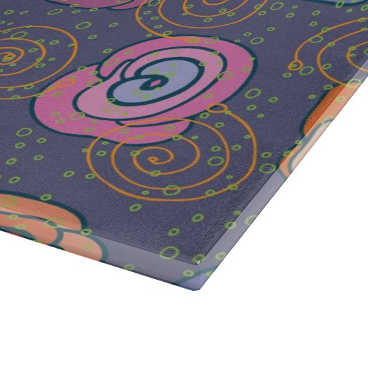 Abstraktes Rosenfeldmuster Schneidebrett (Ecke)