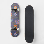 Abstraktes Rosenfeldmuster Skateboard (Vorderseite)