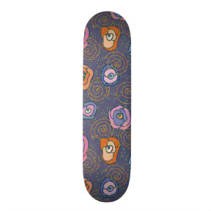 Abstraktes Rosenfeldmuster Skateboard