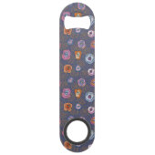 Abstraktes Rosenfeldmuster Speed Flaschenöffner (Rückseite)