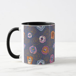 Abstraktes Rosenfeldmuster Tasse