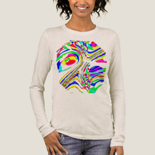 Abstraktes Rot-Gelb-Konfetti-Kreislauf Tri-Blend Shirt