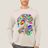 Abstraktes Rot-Gelb-Konfetti-Kreislauf Tri-Blend Shirt (Vorderseite)