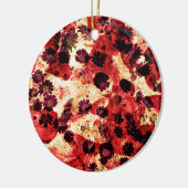 Abstraktes, rot-gelbes Farbmuster für die Blume Keramik Ornament (Links)