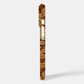 Abstraktes Rot-Gold-Blumenmuster Case-Mate iPhone Hülle (Rückseite / Links)