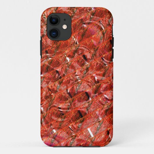 Abstraktes Rot mit Flecken und gekröntem Stil Case-Mate iPhone Hülle (Rückseite)