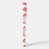 Abstraktes Rot n Weiße Streifen Herzstück Case-Mate iPhone Hülle (Rückseite / Rechts)