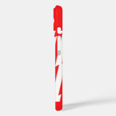 Abstraktes Rot n Weiße Streifen Herzstück Case-Mate iPhone Hülle (Rückseite / Links)