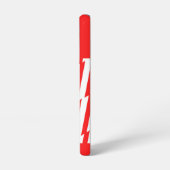 Abstraktes Rot n Weiße Streifen Herzstück Samsung Galaxy Hülle (Linke Seite)