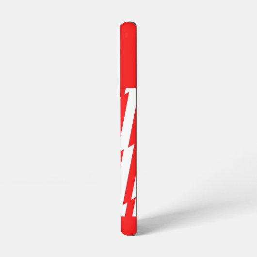 Abstraktes Rot n Weiße Streifen Herzstück Samsung Galaxy Hülle (Linke Seite)