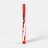 Abstraktes Rot n Weiße Streifen Herzstück Samsung Galaxy Hülle (Rechte Seite)