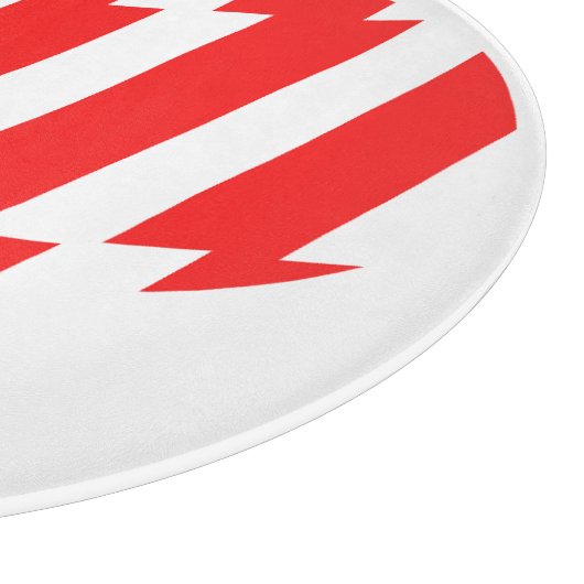 Abstraktes Rot n Weiße Streifen Herzstück Schneidebrett (Ecke)