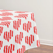 Abstraktes Rot n Weiße Streifen Herzstück Tischdecke (Beispiel)