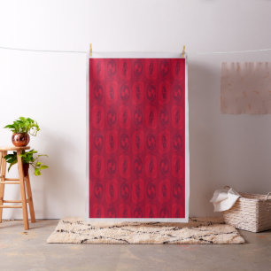Abstraktes Rot Rosen Geometrisches Muster Stoff