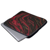 Abstraktes Rot-Schwarz-Bild Laptopschutzhülle (Vorne Knopf)