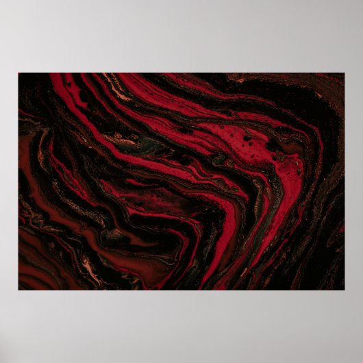 Abstraktes Rot-Schwarz-Bild Poster (Vorne)