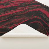 Abstraktes Rot-Schwarz-Bild Sherpadecke (3/4)