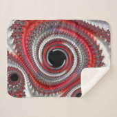 Abstraktes Rot-Schwarz-Weiß-Fraktal Sherpadecke (Vorderseite (Horizontal))