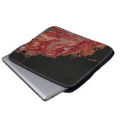 Abstraktes Rot-Weiß-Bild Laptopschutzhülle (Vorne Knopf)