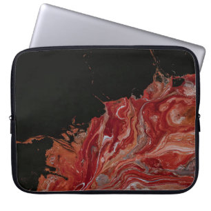 Abstraktes Rot-Weiß-Bild Laptopschutzhülle