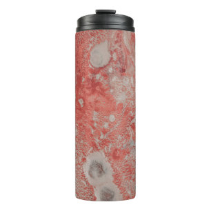 Abstraktes Rot-Weiß-Bild Thermosbecher