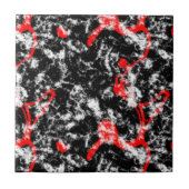 Abstraktes Rot-, Weiß- und Schwarz-Marmor Fliese (Vorderseite)