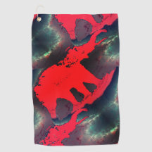 Abstraktes Rot zeichnend mit sehr rustikaler Wirku