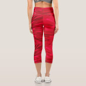 ABSTRAKTES ROTES ASTRAL-BILD CAPRI LEGGINGS (Rückseite)