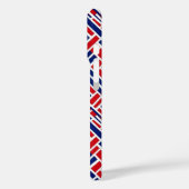 Abstraktes rotes blaues Muster Case-Mate iPhone Hülle (Rückseite / Links)