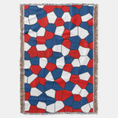 Abstraktes rotes, blaues Muster Decke (Vorderseite Vertikal)
