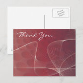 abstraktes rotes Dankeschön Postkarte (Vorne/Hinten)