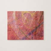 Abstraktes rotes Fraktal Puzzle (Horizontal)