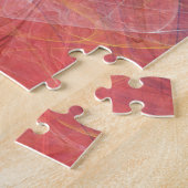 Abstraktes rotes Fraktal Puzzle (Seite)